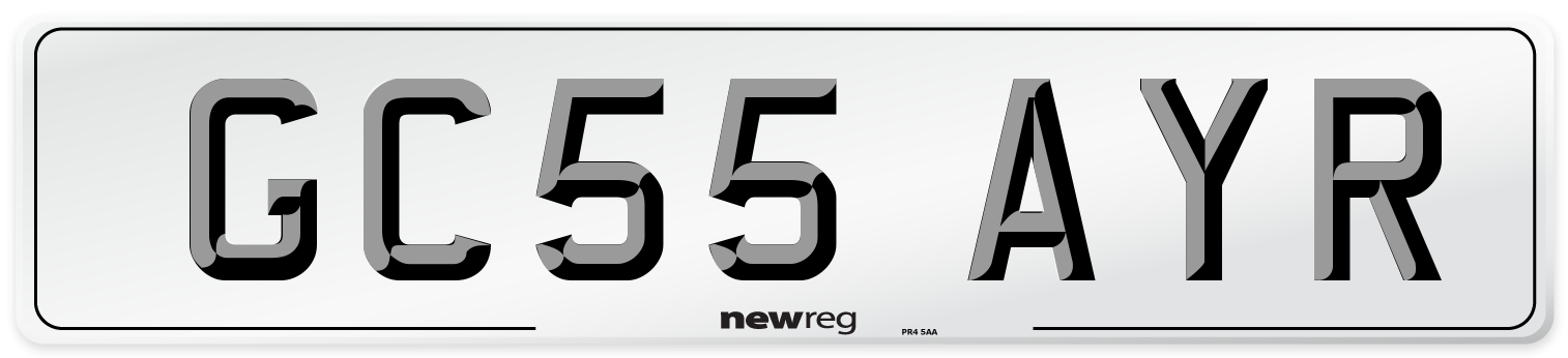 GC55 AYR Number Plate from New Reg